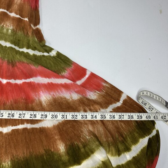 Solitaire LA Women's Multi-Colored Tie Dye Bohemian Maxi Sun Dress Size M/C33 - Picture 8 of 9